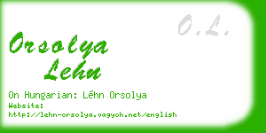 orsolya lehn business card